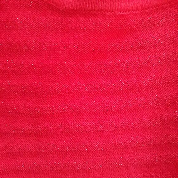 Charter Club Sweater with Attached Underlayer Open Women 3X Red Metallic - Picture 3 of 11